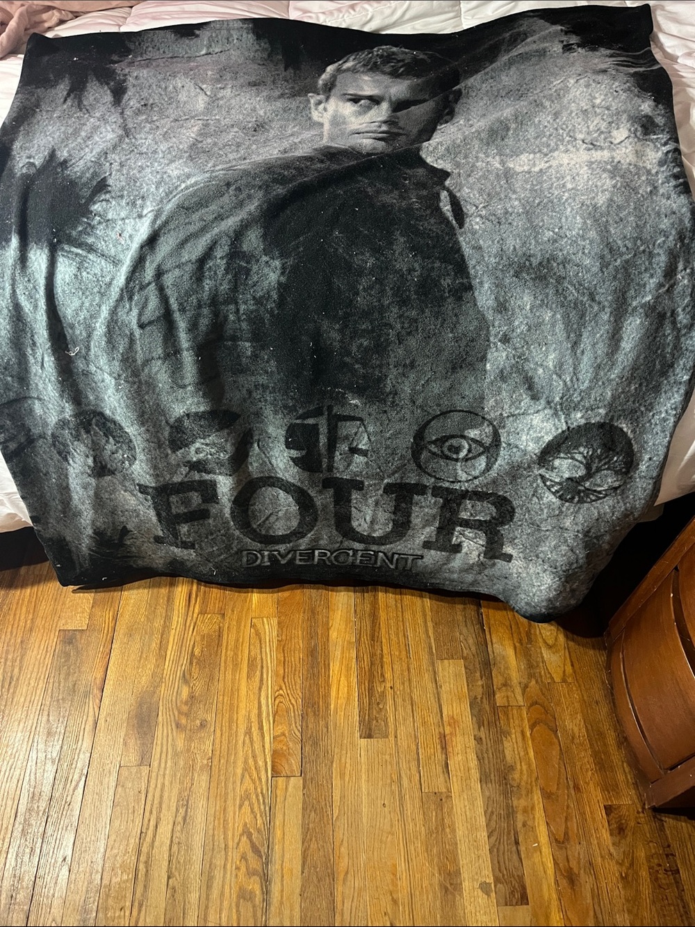 Divergent FOUR throw blanket w Tobias Eaton